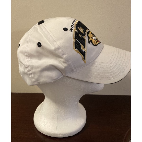 Woodville PECKERS‎ Hat Baseball Cap ADJUSTABLE White Embroidered Logo - Picture 3 of 6